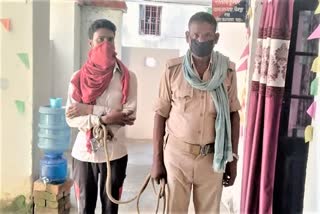 accused arrested with ten liters of liquor