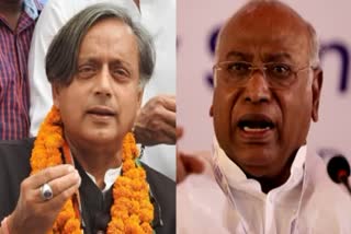 Kharge marches ahead of Tharoor