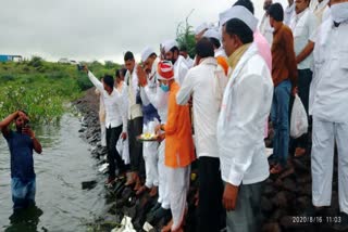badanapur somthana upper dudhana project water jalpuja by mla kuche in jalna