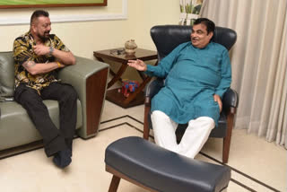 Actor Sanjay Dutt shared photos with Nitin Gadkari