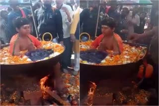 Video of minor boy sitting in boiling water goes viral