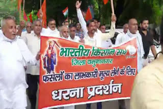 Bhartiya Kisan Sangh protest haryana
