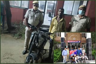 पुलिस ने बदमाशों को पकड़ा