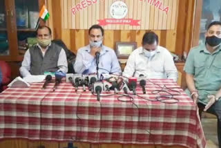 Press conference of Joint Taxi Union Welfare Committee in Shimla