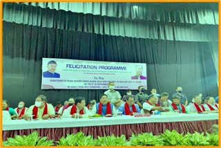 FELICITATION of PEACE ACCORD SIGNATORY IN DIPHU