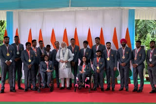 PM Modi with Indian Paralympic champions, Modi interacts with Paralympians, Narendra Modi, Tokyo Paralympics