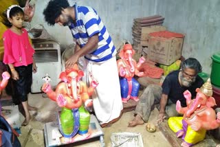 eco friendly  Ganesh idols