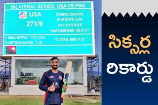 USA's Jaskaran Malhotra becomes fourth player to hit six sixes in an international over