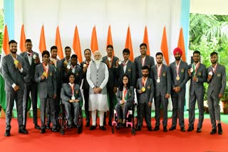 PM Narendra Modi hosts Indian paralympic contingent at his residence