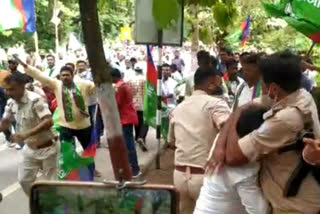 fir against 15 hundred ajsu workers in lalpur police station of ranchi