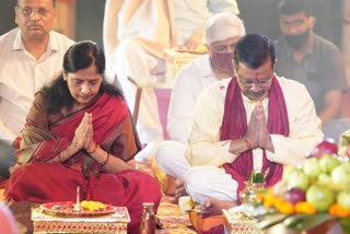 cm kejriwal celebrates ganesh chaturthi