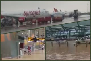 Waterlogging at Indira Gandhi International Airport Terminal 3 after national capital received heavy rain