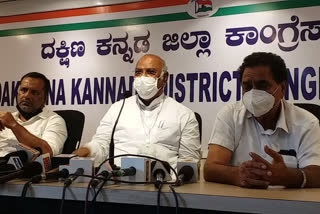 Rajya Sabha Opposition party leader Mallikarjun Kharge pressmeet