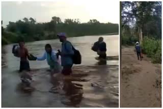 वैक्सीनेशन टीम ने पार की उफनती नदी, जंगली रास्ते को पार कर पहुंचे गांव