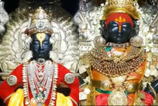 Vitthal and Rukmini special decorations for Gauri worship