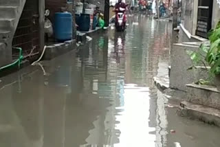 Water filled in the streets of Sahyog Colony
