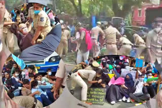 students protesting against the NEP in Bangalore