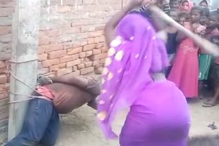 women beat up young man