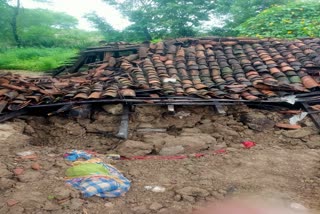 rain damaged house