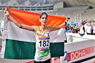 Parul Chaudhary wins steeplechase  Parul Chaudhary  National Open athletics  NATIONAL OPEN ATHLETICS CHAMPIONSHIPS  पारुल चौधरी  जवाहरलाल नेहरू स्टेडियम  60वीं राष्ट्रीय ओपन एथलेटिक्स चैंपियनशिप