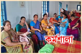 workshop for local weavers at Chhaygaon