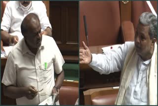 Siddaramaiah and Kumaraswamy talking war in assembly session