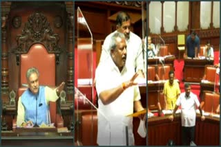 JDS members protest in council; Session Adjourned to tomorrow