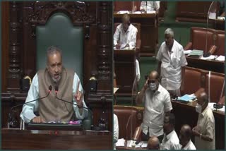 JDS Members protest In Assembly Session