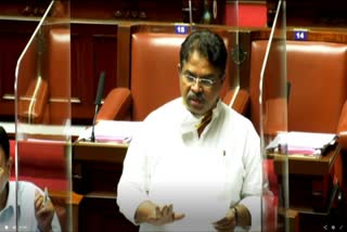 Minister R. Ashok talking in council Session