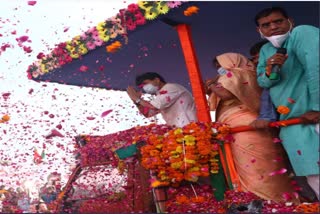 Jyotiraditya Scindia reached Morena