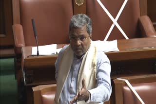 Opposition leader Siddaramaiah talking in Assembly Session