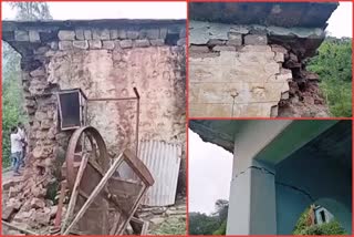 house collapsed due to rain in bilaspur
