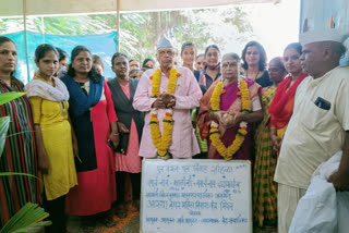 dadasaheb salunkhe, shalini wedding  senior citizens marriage in sangli  astha begar kendra  Elderly  Loneliness  Marriage elderly  ദാദാസാഹേബ് സലൂങ്കെ  66ാം വയസില്‍ വിവാഹം  വയോധികന്‍ വിവാഹിതനായി  വിവാഹം  വിധവാ വിവാഹം