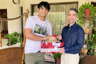 Olympian Neeraj Chopra Meets With Abhinab Bindra