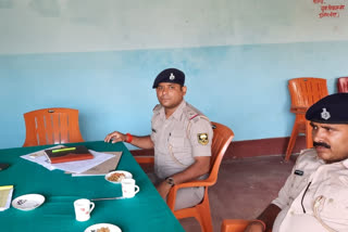 police officers meeting regarding panchayat election in kaimur