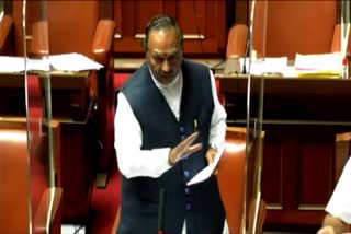 Minister Eshwarappa talking Council Session