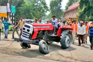 Tribals took away tractor from forest department depot