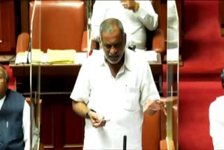 Minister JC Madhuswamy talking in Council Session