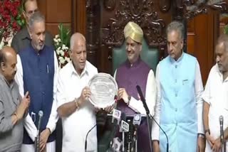 Om birla gives best legislator award gave yediyurappa