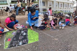 Unique demonstration on the streets of Bhilai