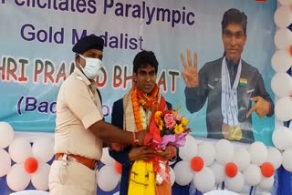Sambalpur felicitates Paralympic gold medalist Pramod bhagat