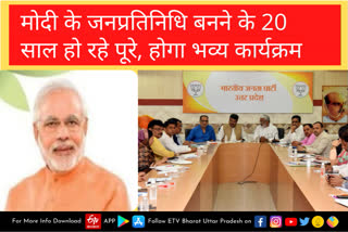 पीएम मोदी के जनप्रतिनिधि बनने के पूरे होंगे 20 साल, यूपी भाजपा बनाएगी यादगार