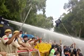 Congress protest against bjp in Chandigarh