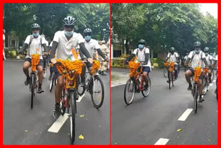 آزادی کا امرت مہوتسو کے موقع آئی ٹی بی پی کی سائیکل ریلی
