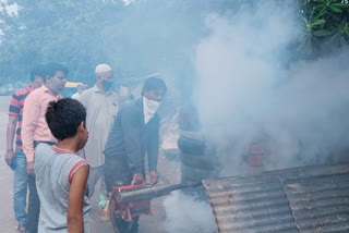 Fogging in the slum cluster area