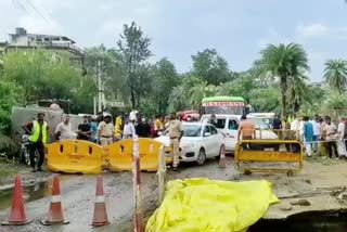 Mount Abu main road collapsed, Sirohi news