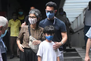 Aamir Khan spotted as he steps out for lunch date with Kiran Rao and son Azad