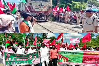 Protest in support of Bharat Bandh in West Champaran