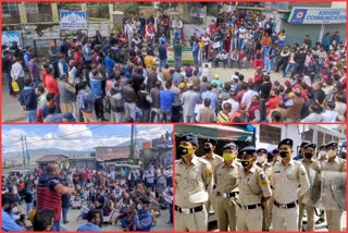 farmer and cpim protest in theog