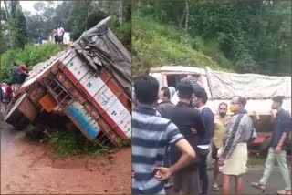 പന്നിയാർകുട്ടിയിലെ കൊടുംവളവിൽ നിയന്ത്രണം വിട്ട ലോറി തിട്ടയിലിടിച്ച് അപകടം; ഡ്രൈവർക്ക് പരിക്ക്